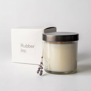 Glass cup for  candle(iron lid)