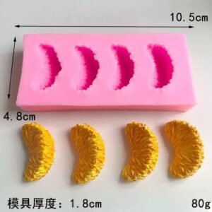 Twisted Slab Waffle 4-Cavity Silicone Candy Mold (10.5cm Creator Size, 80g)