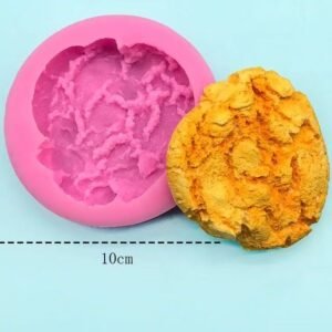 Round 3D Flower Food-Grade Silicone Candy & Chocolate Mold (10.2 cm, Pink, Single-Cavity)