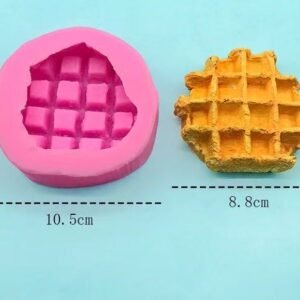 Round 3D Waffle-Pattern Food-Grade Silicone Candy & Chocolate Mold