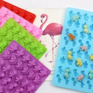 Assorted Silicone Candy Mold Tray Bundle(Gummy Bear, Star & Animal Shapes)