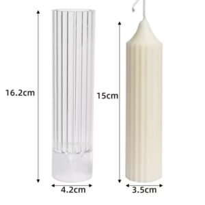 Straight-Line Pillar Candle Silicone Mold (15cm Tall, 3.5cm Output Width, 4.2cm Casing)