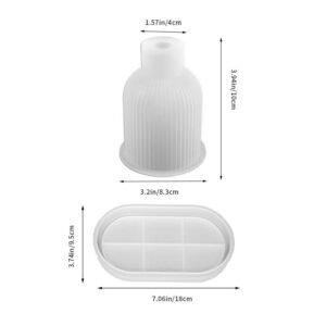 Elegant Round Fluted Jar Silicone Mold (Resin & Gypsum Casting Series)