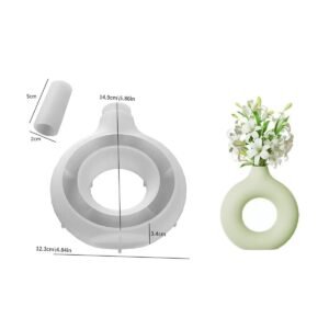 Hollow Ring Resin & Gypsum Silicone Mold (Donut Vessel Series)