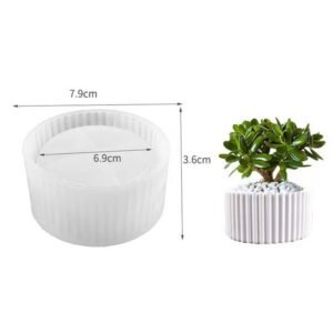 Cylinder Gypsum & Resin Silicone Mold (Fluted Wall Series)