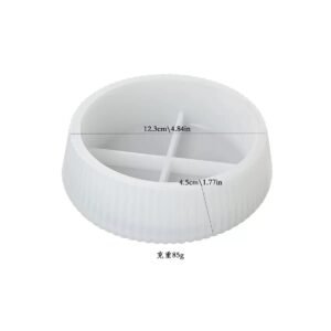 Gypsum–Resin Hybrid Candle & Soap Mold (Round 4-Grid Cavity)