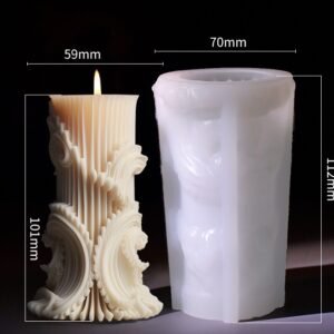 Large Pillar Candle Mold (Art Sculpt 3D Collection)