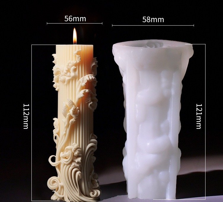 Sculpted Pillar Candle Mold