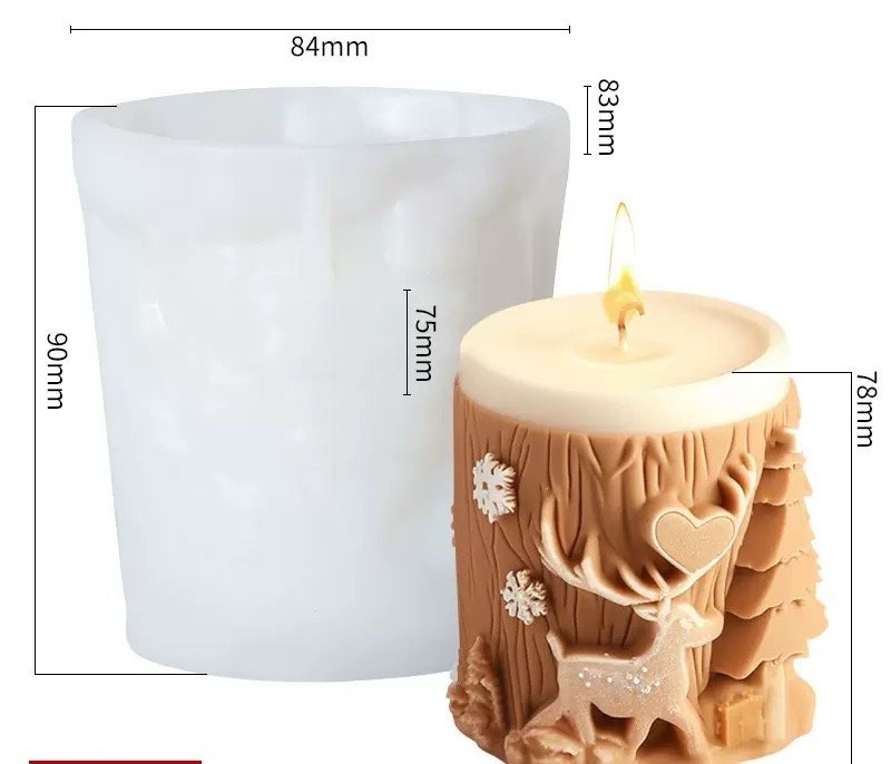 Translucent white 3D silicone mold