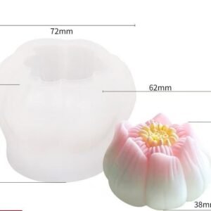 Peony Petal Sphere Silicone Candle Mold
