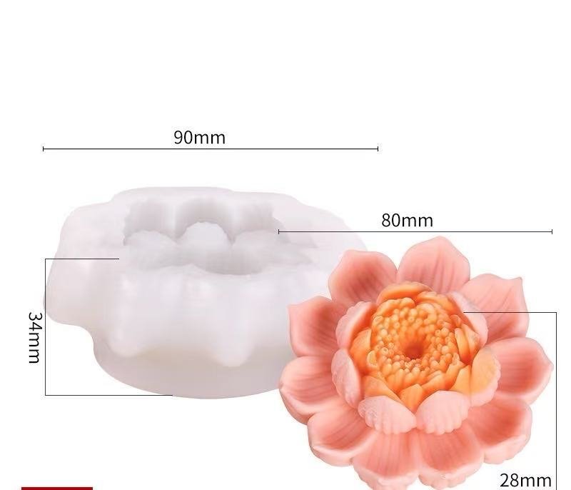 Rose Petal Round Silicone Mold