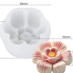 Peony Bloom Mini Silicone Candle Mold
