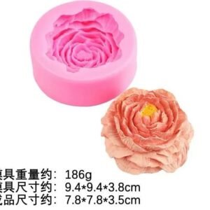 Rose Round Silicone Candle Mold
