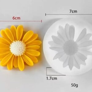 Rose Flower Round Silicone Candle Mold