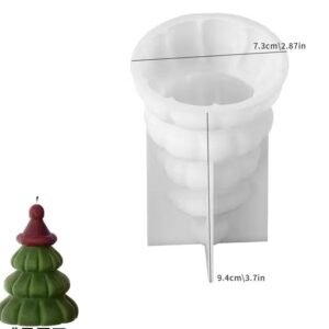 Rose-Stacked Cylinder Silicone Candle Mold