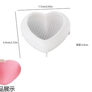 Heart Quilted Silicone Candle Mold