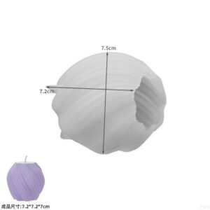 Round Shell-Edge Swirl Silicone Candle Mold