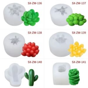 Cactus Pillar Silicone Candle Mold