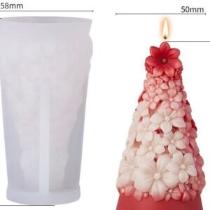 Hydrangea Cone Silicone Candle Mold