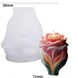 Rose Flame Sculpture Silicone Candle Mold