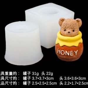 Bear-in-Honey Pot Silicone Candle Mold