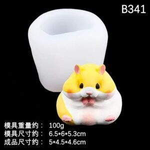 Hamster 3D Silicone Candle Mold