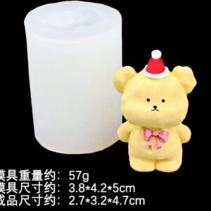 Mini Bear Christmas Silicone Candle Mold