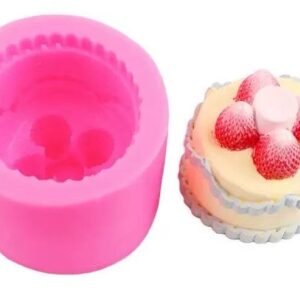 Mini Strawberry Top Round Silicone Candle Mold