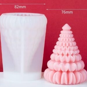 Tall 3-Layer Christmas Tree Silicone Candle Mold