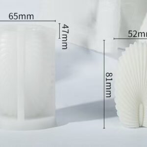 Classic Fan-Texture Pillar Silicone Candle Mold