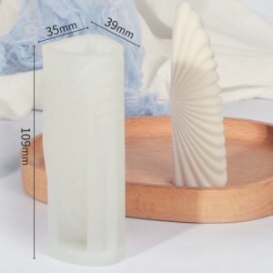Spiral Wing Pillar Silicone Candle Mold