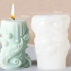 Spiral Wave Pillar Silicone Candle Mold
