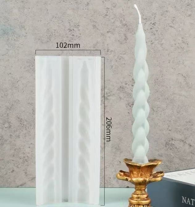 Spiral Twin-Pillar Silicone Candle Mold