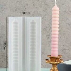 Twisted Lotus-Base Pillar Silicone Candle Mold
