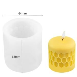 Mini Honeycomb Pillar Silicone Candle Mold