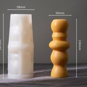 Twisted Body Pillar Silicone Candle Mold