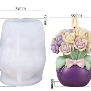 Rose Bouquet Jar Silicone Candle Mold
