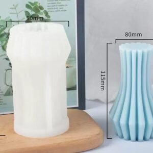 Fluted Hex-Pillar Silicone Candle Mold