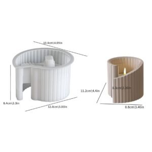 Heart-Cup 3D Silicone Candle Mold (Taper + Holder Combo)