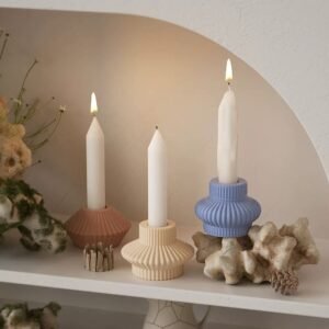 Taper-Holder 3D Silicone Candle Mold Set