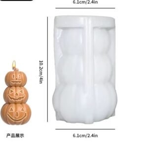 Halloween Triple-Pumpkin Stack Candle Mold (Silicone)