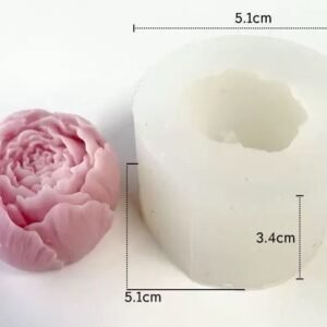 Floral Bloom Pillar Candle Mold (Round Silicone)
