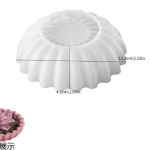Round Petal-Edge Tealight Candle Silicone Mold