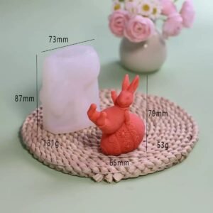 Rabbit Figurine Candle Silicone Mold