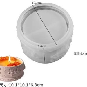 Large Round Wavy-Body Silicone Candle Mold